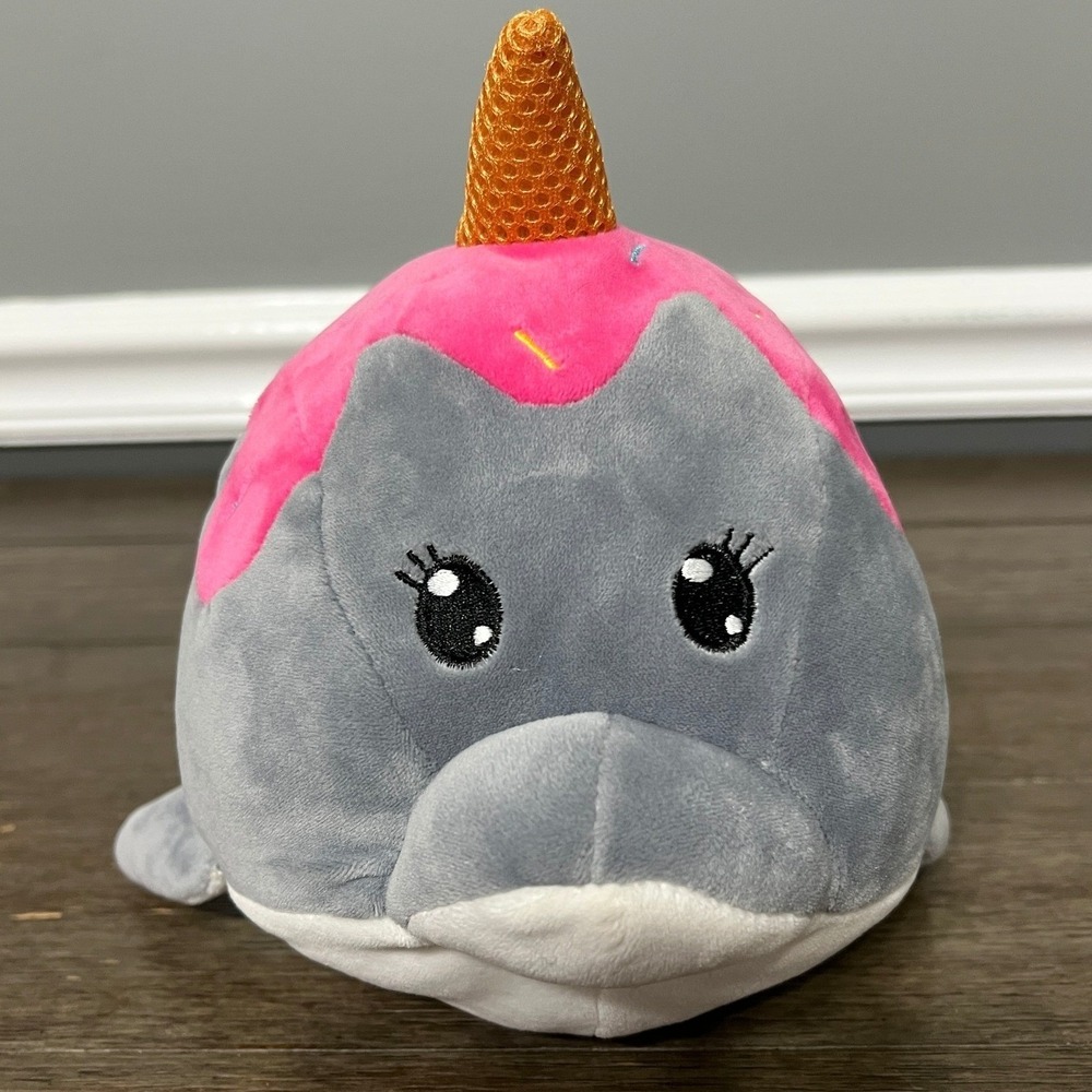 Narwhal Plush Ice Cream Cone Stuffed Animal Kids Toy Kawaii‎ Cute